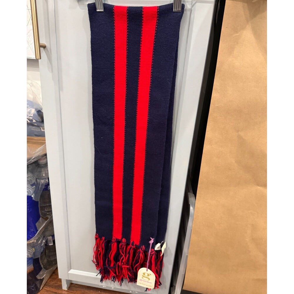 Navy and Red Scarf - Grandoe - Vintage NWT Scarf WPL9633